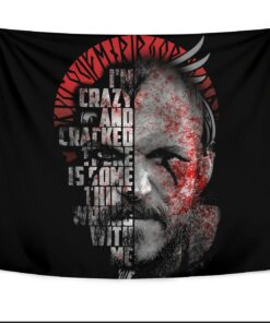 Viking Style Tapestry Floki 3D Combatant for Wall Décor