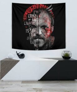 Viking Style Tapestry Floki 3D Combatant for Wall Décor