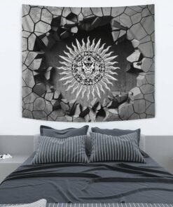 Viking Style Tapestry God Odin Helmet Tapestry for Wall Décor