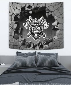 Viking Style Tapestry Golden Odin's Celtic Raven Tapestry for Wall Décor