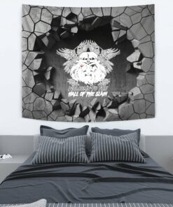 Viking Style Tapestry Grizzly Bear Head With Ancient Pagan Valknut Tapestry for Wall Décor