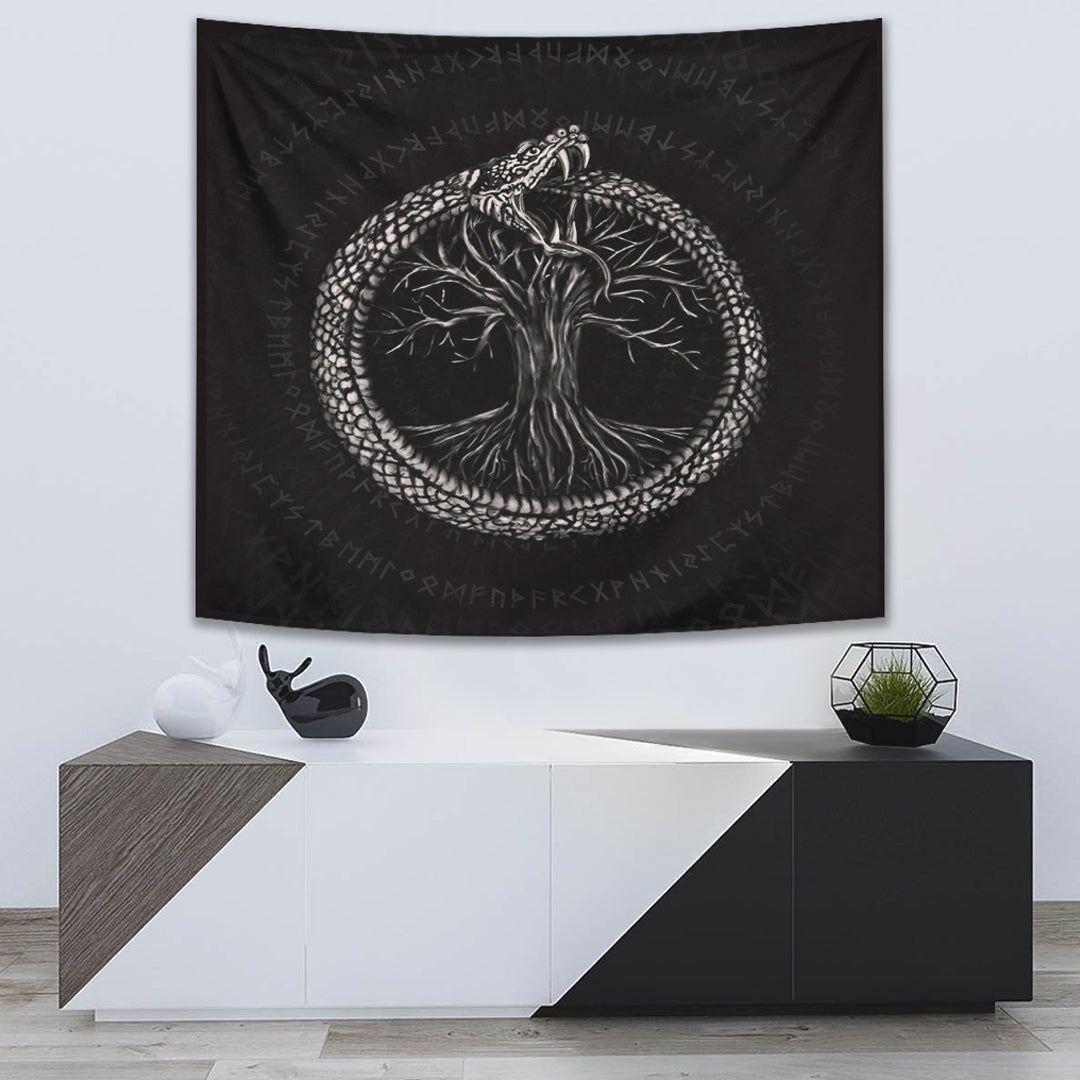 Viking Style Tapestry Hati and Skoll Tapestry for Wall Décor