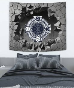 Viking Style Tapestry Head With Vintage Tapestry for Wall Décor