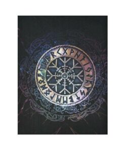 Viking Style Tapestry Helm Of Awe Runes Circle for Wall Décor