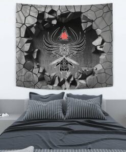Viking Style Tapestry Helmet Crossed Axes Tapestry for Wall Décor
