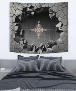 Viking Style Tapestry Helmet Head Tapestry for Wall Décor