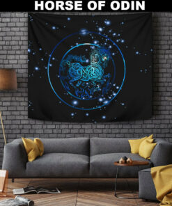 Viking Style Tapestry Horse Of Odin for Wall Décor