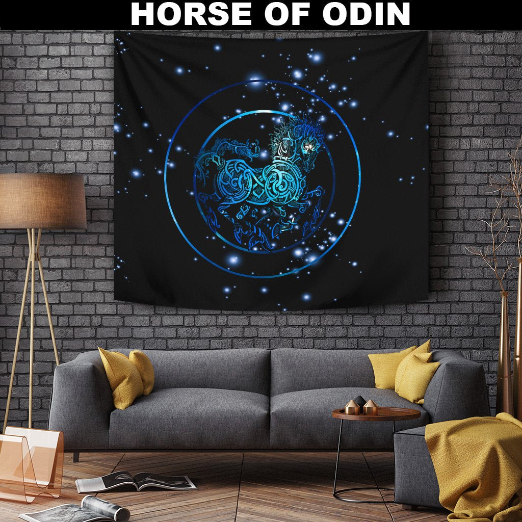 Viking Style Tapestry Horse Of Odin for Wall Décor