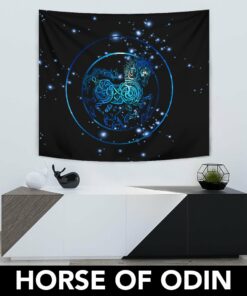 Viking Style Tapestry Horse Of Odin for Wall Décor