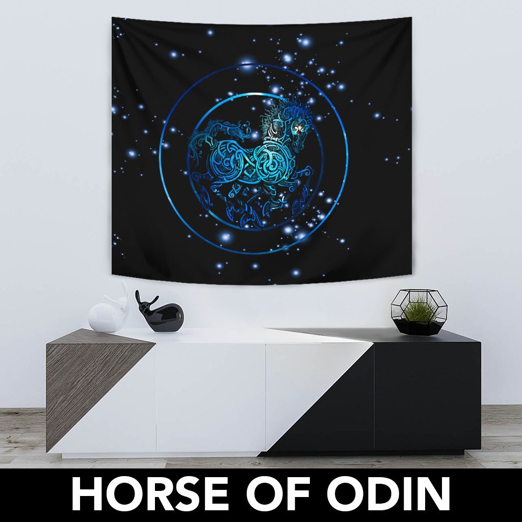 Viking Style Tapestry Horse Of Odin for Wall Décor