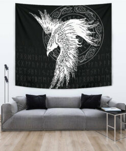 Viking Style Tapestry Mystical Raven Tattoo Special for Wall Décor