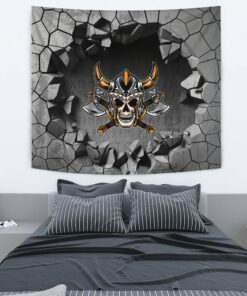 Viking Style Tapestry Naudiz Rune Raven Tattoo for Wall Décor