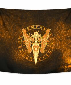 Viking Style Tapestry Northern Warriors Berserkers With Swords And Shields Tapestry for Wall Décor