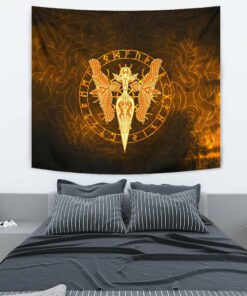 Viking Style Tapestry Northern Warriors Berserkers With Swords And Shields Tapestry for Wall Décor