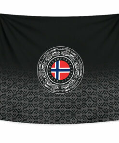 Viking Style Tapestry Norway Coat Of Arms for Wall Décor