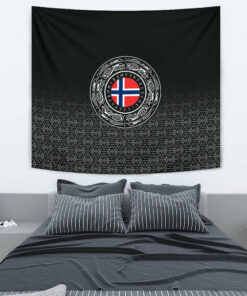 Viking Style Tapestry Norway Coat Of Arms for Wall Décor