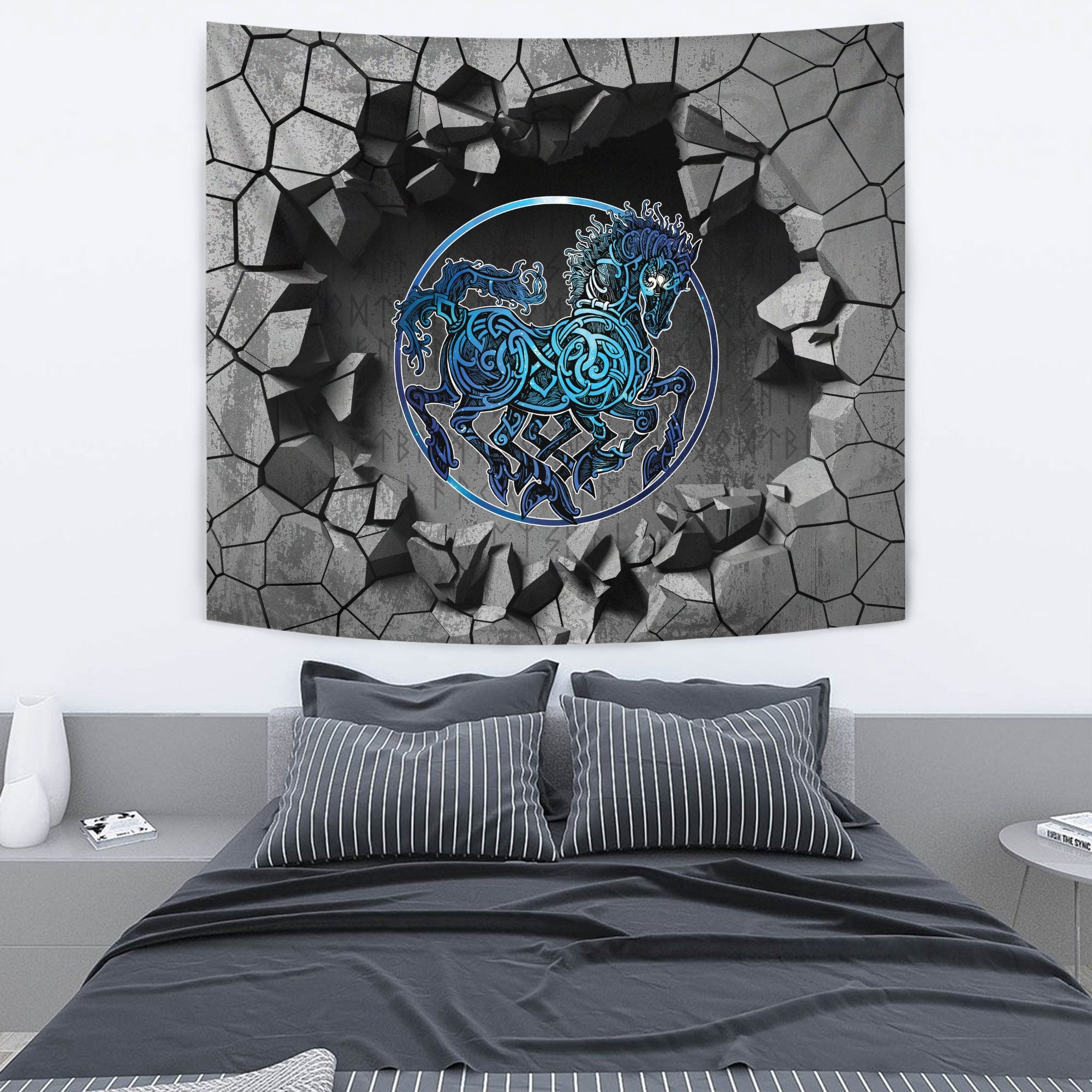 Viking Style Tapestry Odin 2 Tapestry for Wall Décor
