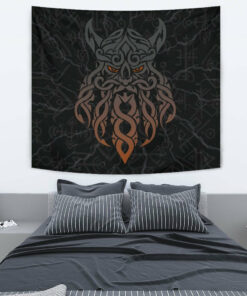 Viking Style Tapestry Odin God Furthark Tattoo Special for Wall Décor