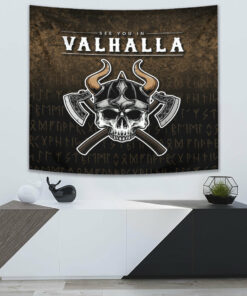 Viking Style Tapestry Odin Warrior Tapestry for Wall Décor