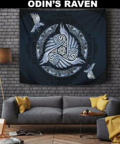 Viking Style Tapestry Odin's Raven for Wall Décor