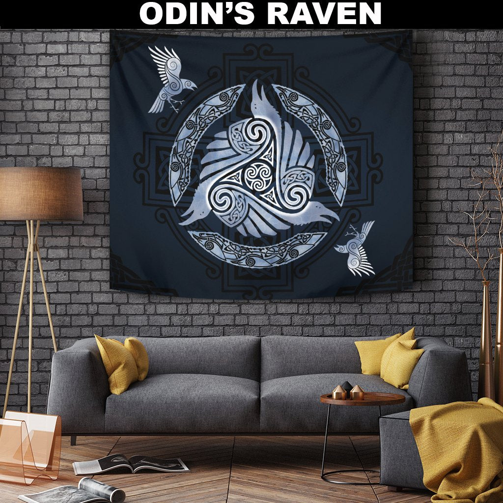 Viking Style Tapestry Odin's Raven for Wall Décor