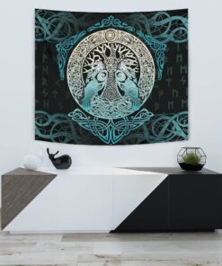 Viking Style Tapestry Owl Celtic Style Tapestry for Wall Décor