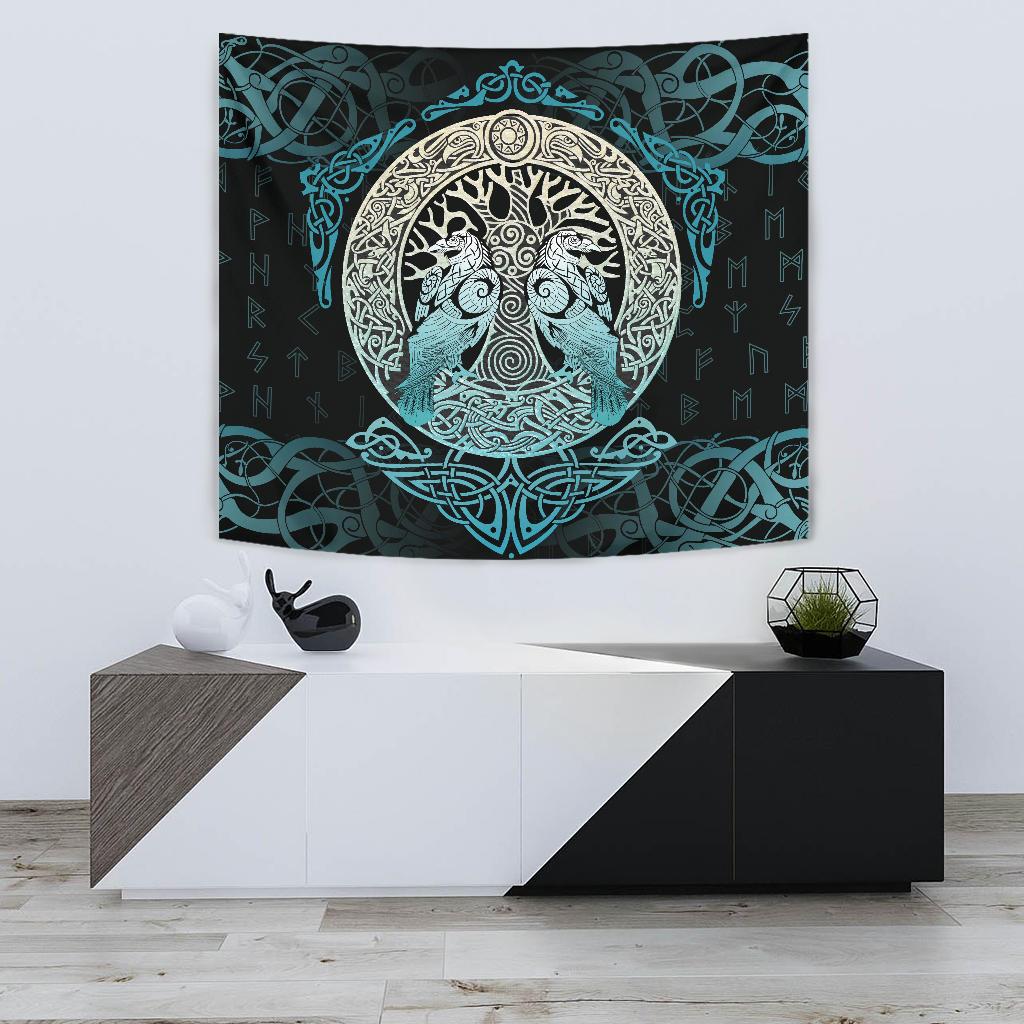 Viking Style Tapestry Owl Celtic Style Tapestry for Wall Décor
