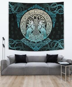 Viking Style Tapestry Owl Celtic Style Tapestry for Wall Décor