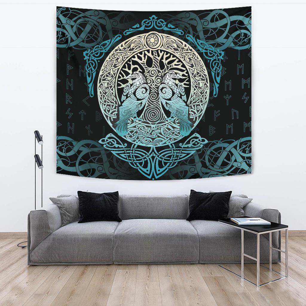 Viking Style Tapestry Owl Celtic Style Tapestry for Wall Décor