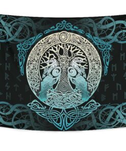 Viking Style Tapestry Owl Celtic Style Tapestry for Wall Décor