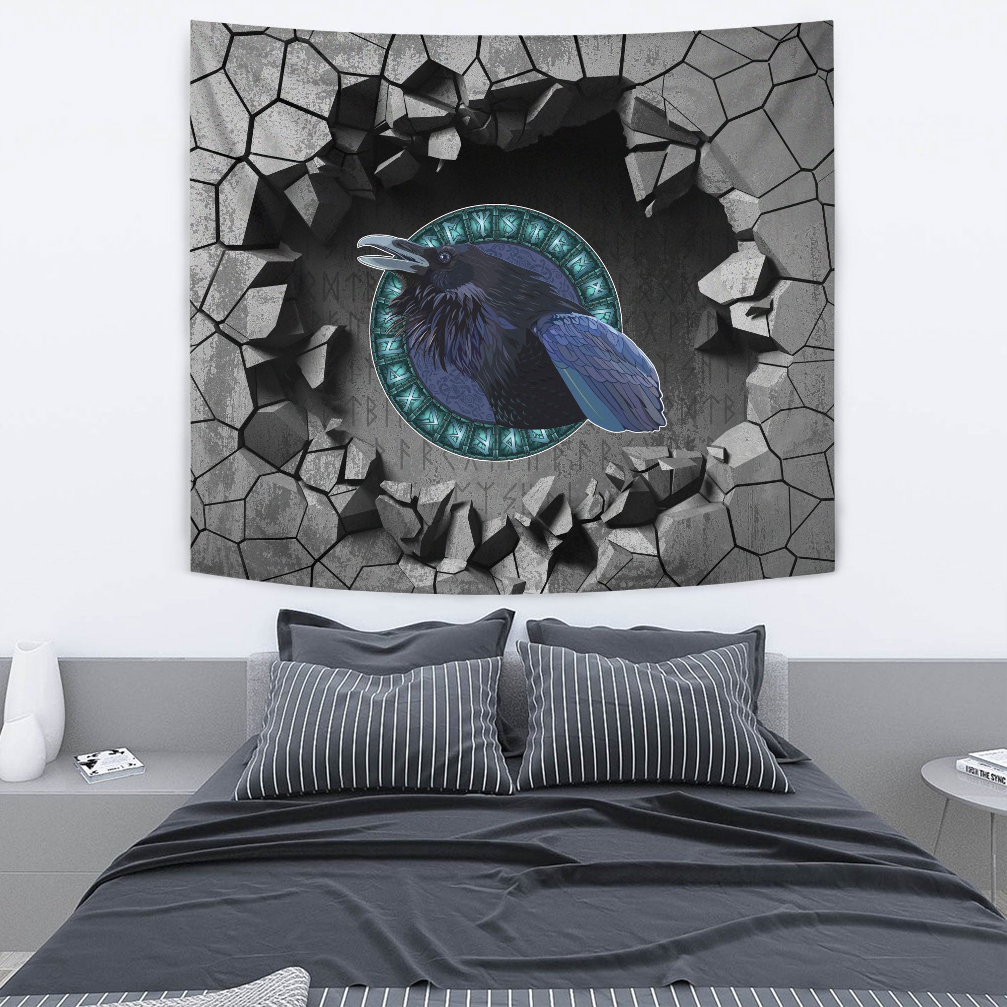 Viking Style Tapestry Pretty Valkyrie Tapestry for Wall Décor