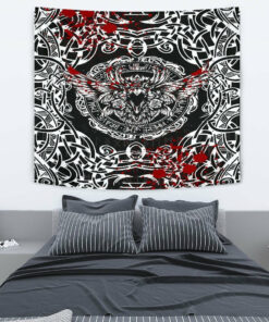Viking Style Tapestry Raven Blood for Wall Décor