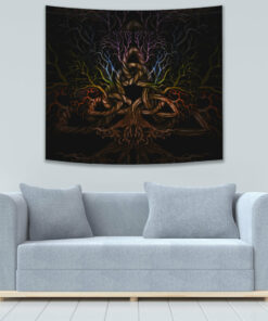 Viking Style Tapestry Raven Of Viking Style Blue Edition for Wall Décor