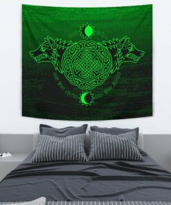 Viking Style Tapestry Skoll And Hati Wall Décor