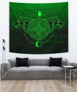 Viking Style Tapestry Skoll And Hati Wall Décor