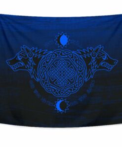 Viking Style Tapestry Skoll And Hati for Wall Décor