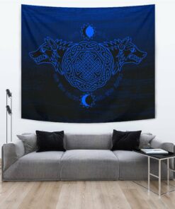 Viking Style Tapestry Skoll And Hati for Wall Décor