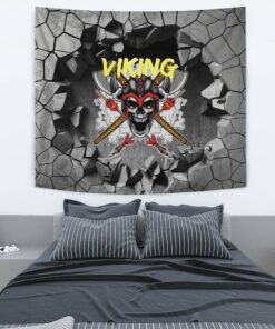Viking Style Tapestry Skull 2 Tapestry for Wall Décor