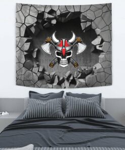 Viking Style Tapestry Skull Angry Tapestry for Wall Décor