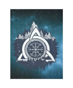 Viking Style Tapestry Skull Barbarian Axe Tattoo Sticker Warrior Tapestry for Wall Décor