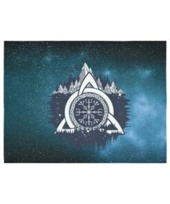 Viking Style Tapestry Skull Barbarian Axe Tattoo Sticker Warrior Tapestry for Wall Décor