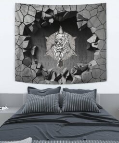 Viking Style Tapestry Skull Premium Tapestry for Wall Décor