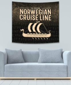 Viking Style Tapestry Skull Wearing Viking Tapestry for Wall Décor