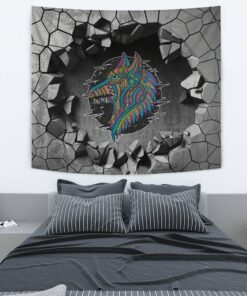 Viking Style Tapestry Spiral Celtic Moon Và Celtic Sun Tapestry for Wall Décor