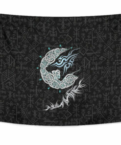 Viking Style Tapestry Sword Helmet And Shield Tapestry for Wall Décor