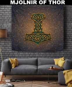 Viking Style Tapestry Symbols Of The Gods And Decorative Ornaments Tapestry for Wall Décor