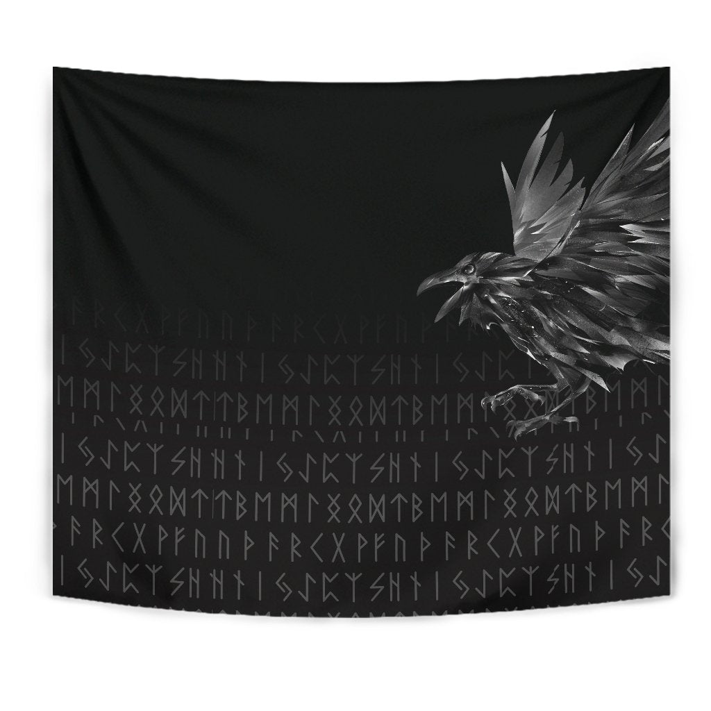 Viking Style Tapestry The Raven Of Odin Rune for Wall Décor