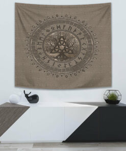 Viking Style Tapestry The Shaman In Skull Of An Animal Tapestry for Wall Décor