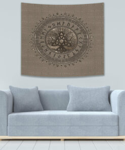 Viking Style Tapestry The Shaman In Skull Of An Animal Tapestry for Wall Décor