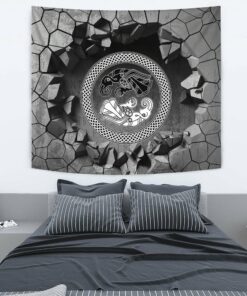 Viking Style Tapestry Triple Horn Of Odin And Runes Tapestry for Wall Décor